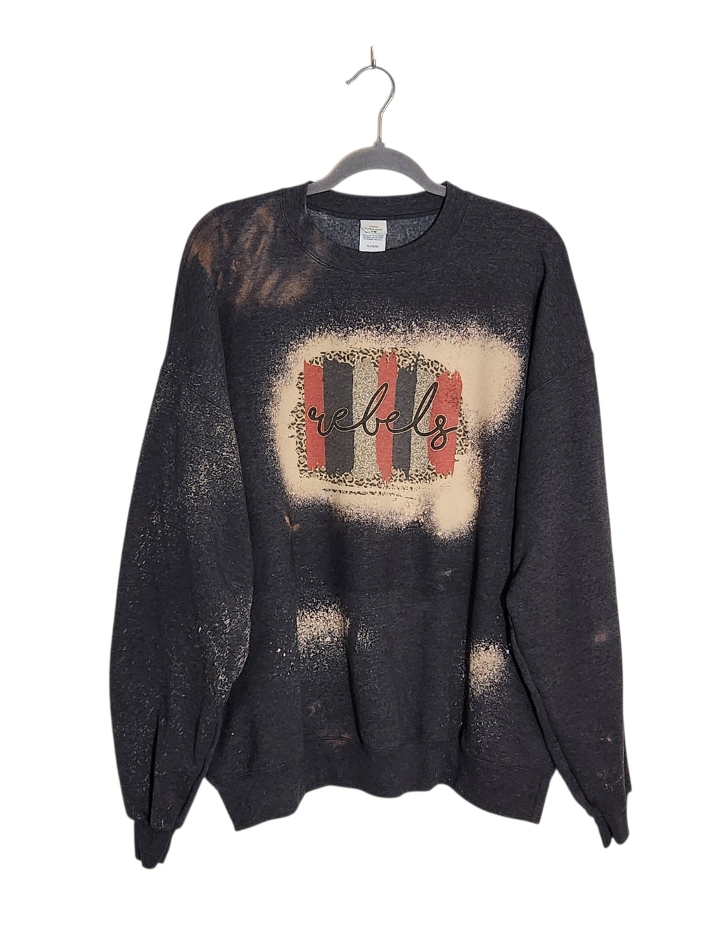 Hanes Charcoal Gray Ole Miss Rebels Sweatshirt Size XL